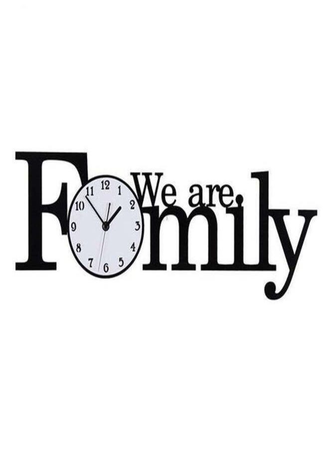 Creative 3D Large We Are Family Wall Clock Acrylic Living Room Photo Frame Watch Modern Wall Decor Silent Home Decor