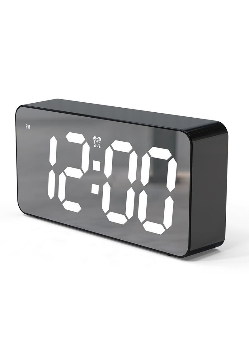 Sazwa LED Alarm Clock with Thermometer & Calendar Black 19.4x4.2x9.8Cm