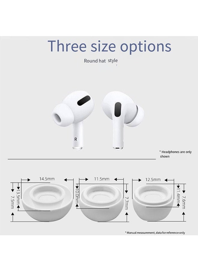 Replacement Ear Tips Silicone  for AirPods Pro, White and Black 6 pairs Ear Buds Tips with Portable Storage Box, Fit in The Charging Case, Anti-Slip Reducing Noise in-Ear Eartips (S/M/L)