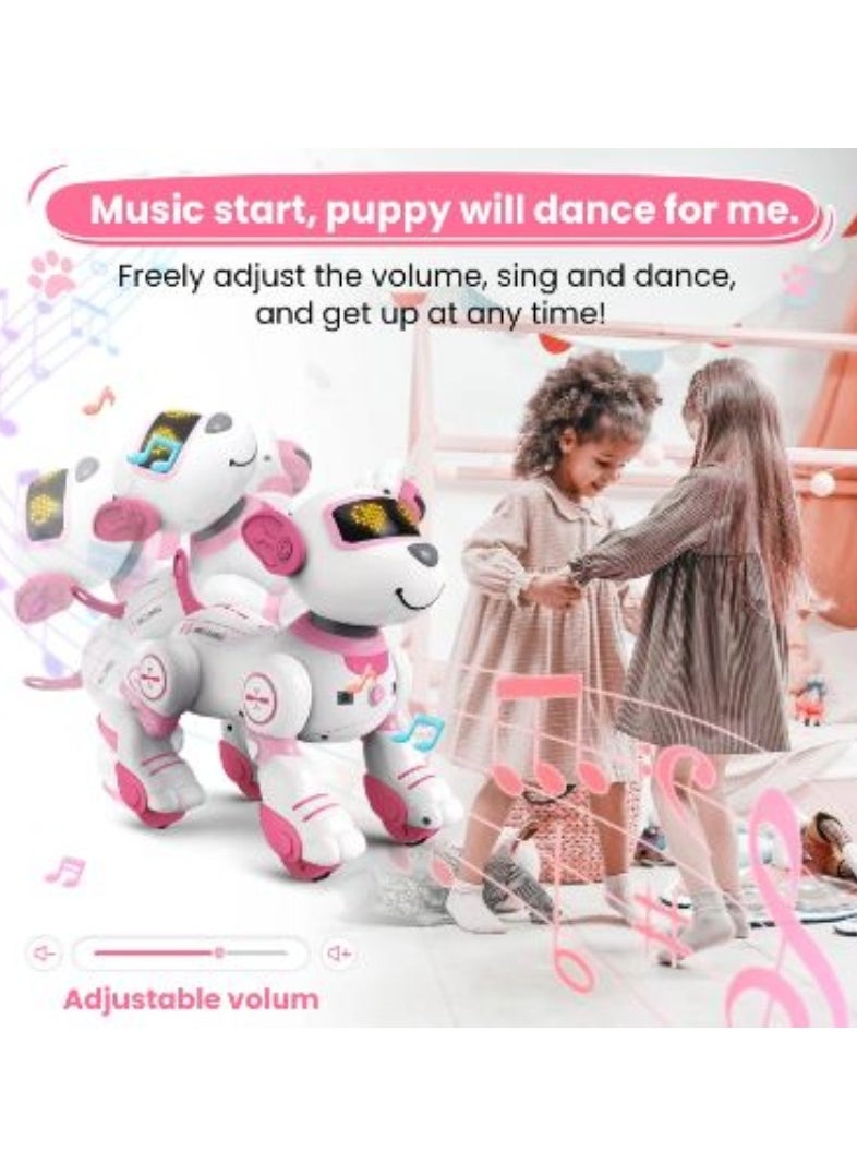 Programmable Smart Interactive Dog Stunt Robot with Remote Control Touch Function Singing Dancing Walking Smart Toy