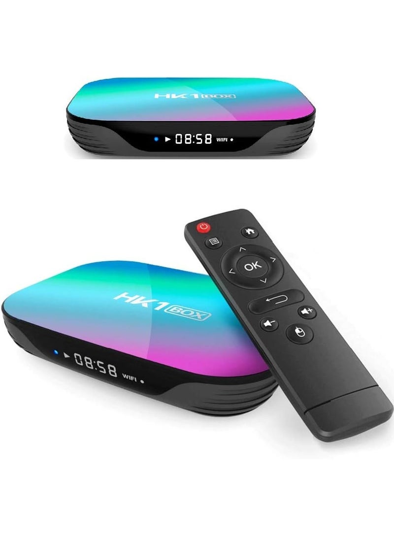 HK1 Box Android TV Box | 8GB RAM + 128GB ROM | 2.4G/5G Dual WiFi | 8K Ultra HD Android 9.0 Smart TV Box | High-Speed Streaming | Ultimate Home Entertainment | Expandable Storage for Apps & Media