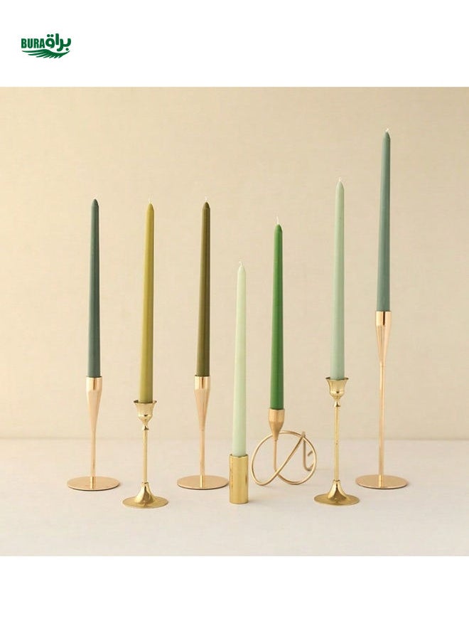 4pcs/Set Blue Gradient Color Candle Set For Wedding, Festival, Candlelight Dinner, Home Decoration ,Customized Candles Are The Best Gift For Mothers And Loved Ones. 29 Colors To Choose From