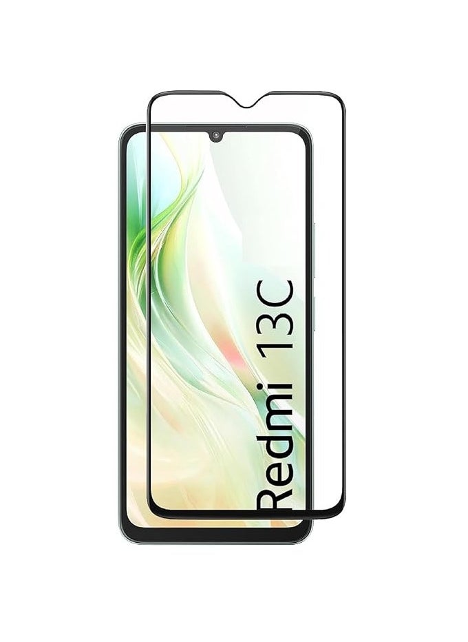 Xiaomi Redmi 13C 5G Tempered glass with Full Edge Protection and Easy Installation Kit