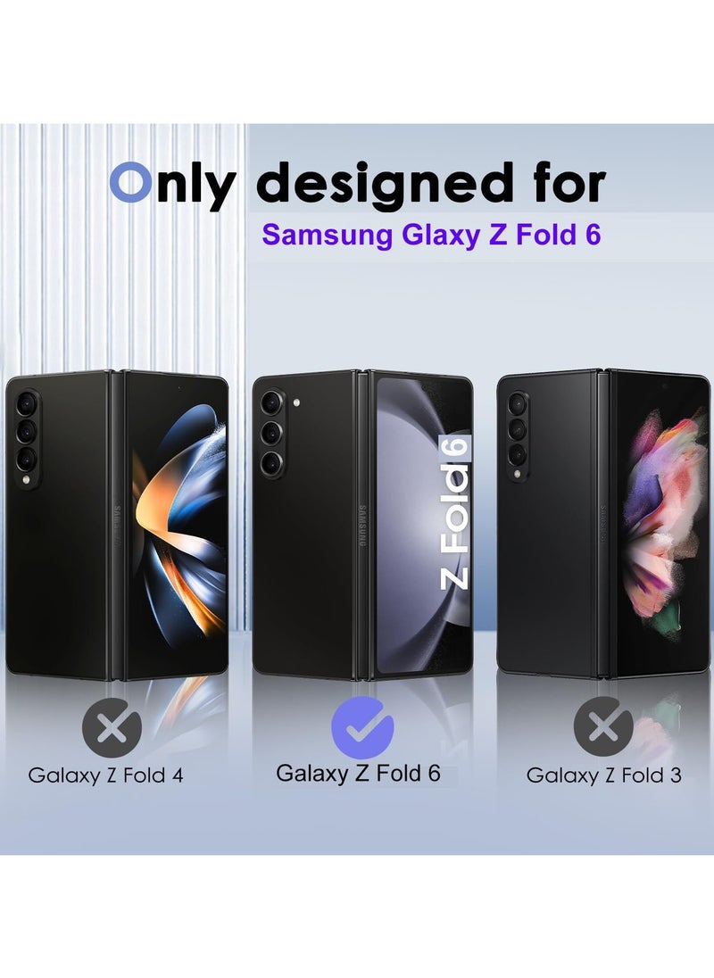 Screen Protector for Samsung Galaxy Z Fold 6 5G, Flexible TPU Screen Protector, 2 Pack Front with 2 Pack Inside, Face ID Unlock, Case Friendly, Bubble Free, Anti-Scratch, HD Clear