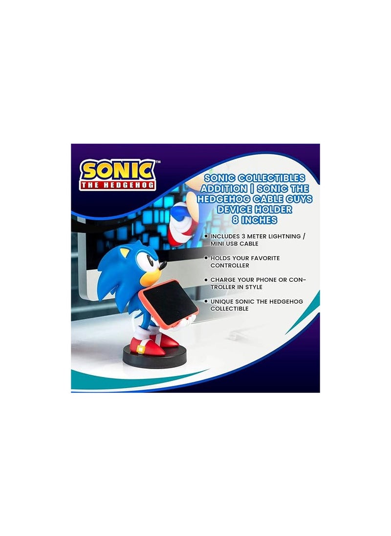 Exquisite Gaming Collectible Sonic The Hedgehog Cable Guy Device Holder - Works With Playstation And Xbox Controllers All Smartphones Classic Not Machine Specific