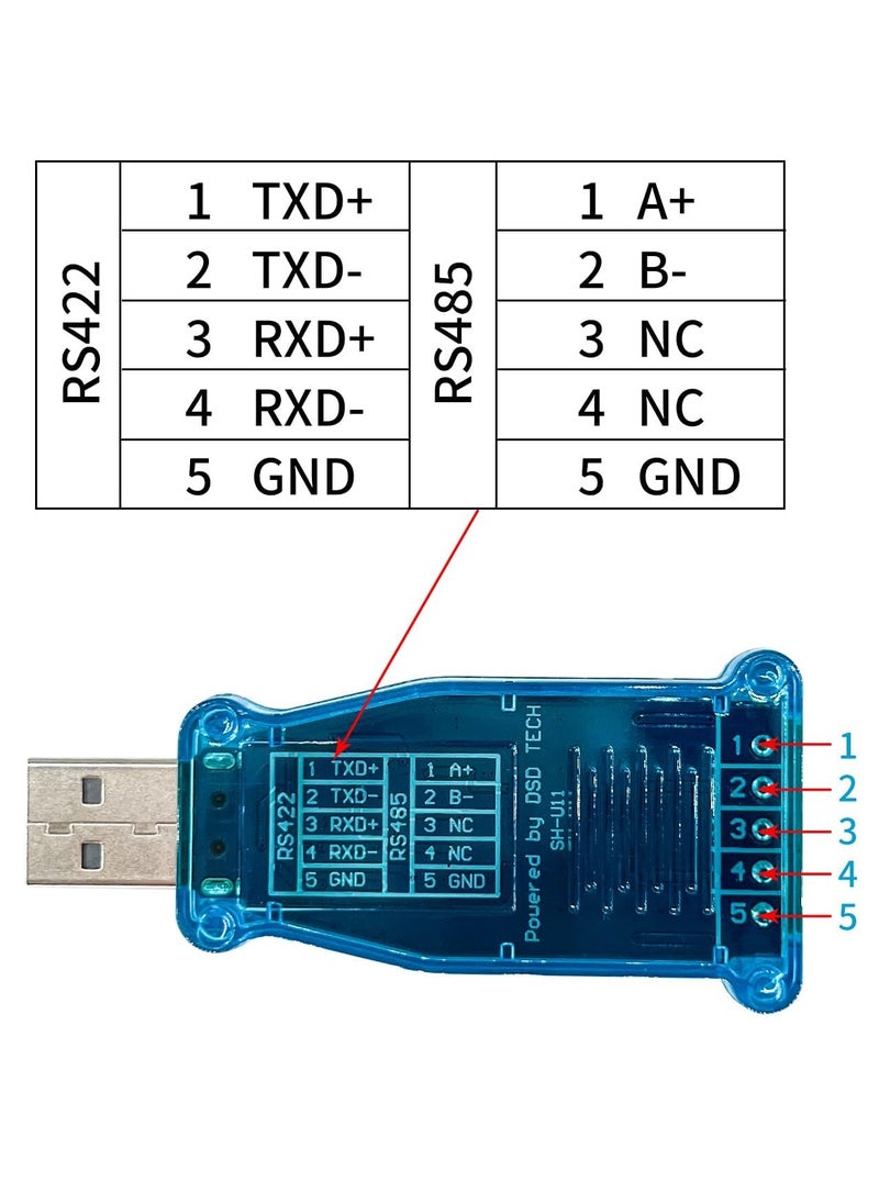 USB to RS485 RS422 Converter with FTDI FT232R Chip Work for Modbus