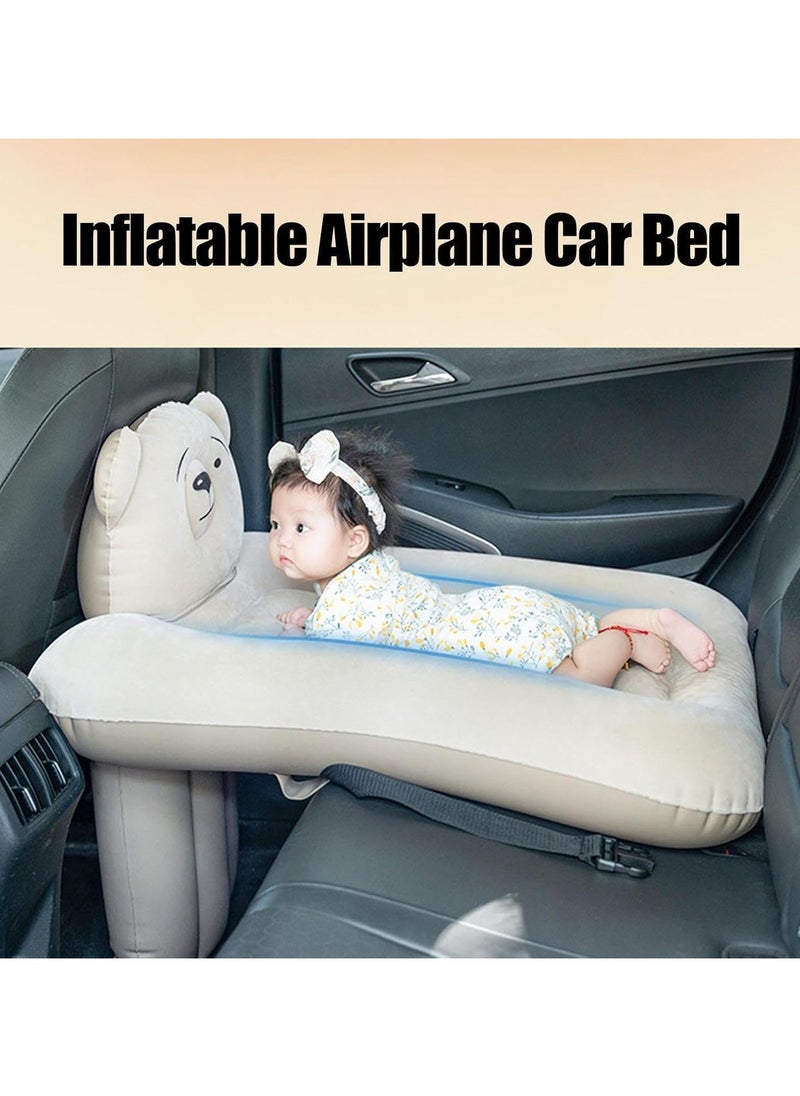 Inflatable Airplane Bed for Kids Baby Travel Plane Bed with Hand Pump Kids Bed Fits Most Airplane Seats Car Seat for Convenient Toddler Travel Seat Belt and Carry Bag