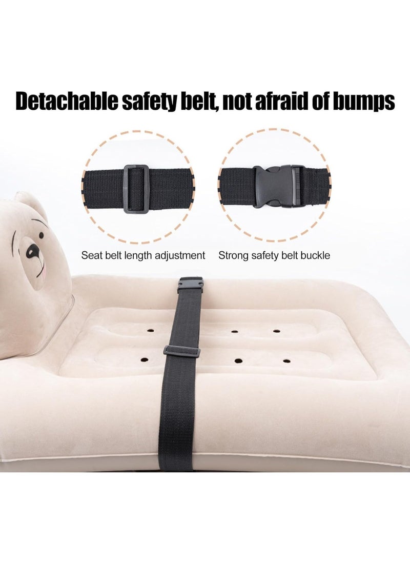 Inflatable Airplane Bed for Kids Baby Travel Plane Bed with Hand Pump Kids Bed Fits Most Airplane Seats Car Seat for Convenient Toddler Travel Seat Belt and Carry Bag