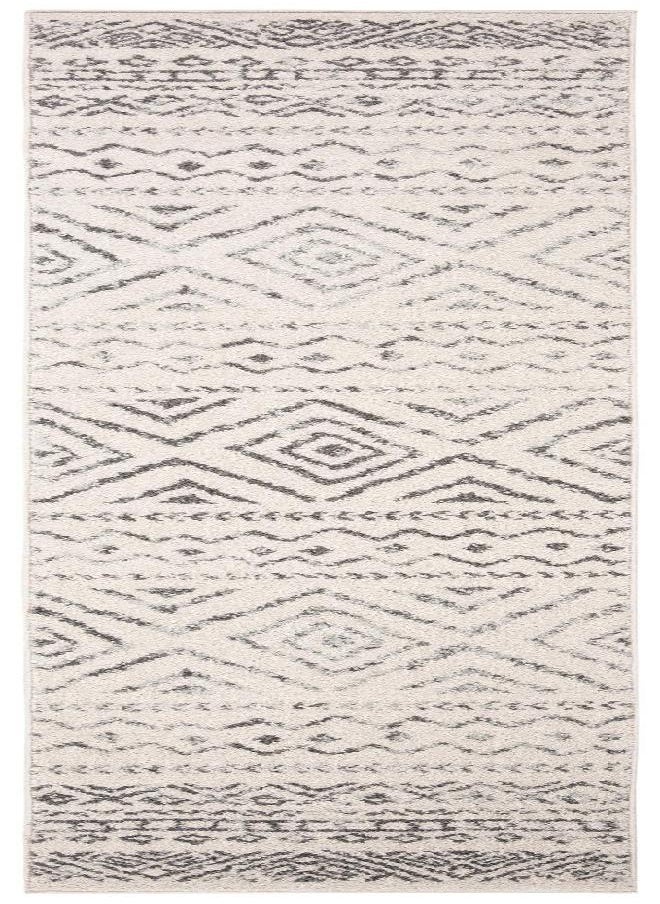 SAFAVIEH Tulum Collection 2' x 5' Ivory/Grey TUL267A Moroccan Boho Distressed Non-Shedding Living Room Bedroom Area Rug