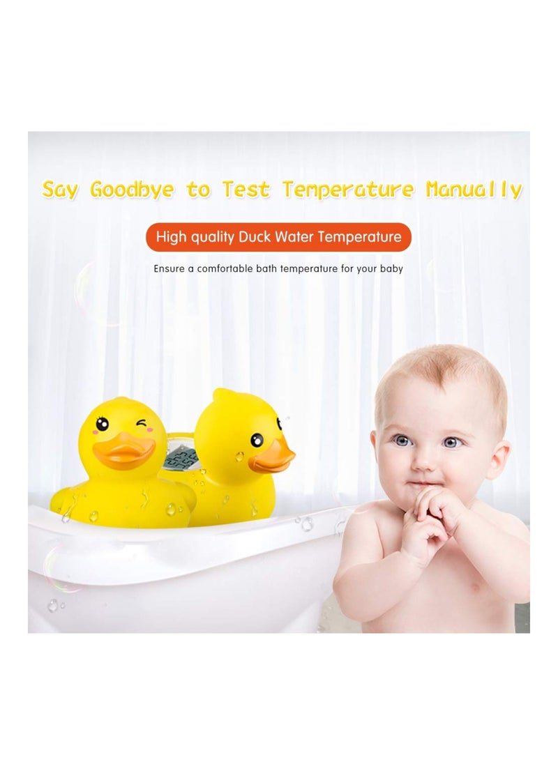 Baby Thermometer, The Infant Baby Bath Floating Toy Safety Temperature Thermometer (Cute Duck)