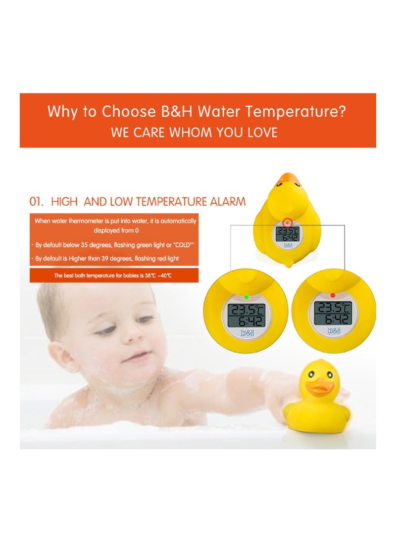 Baby Thermometer, The Infant Baby Bath Floating Toy Safety Temperature Thermometer (Cute Duck)