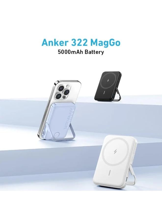 5000 mAh Power Bank 322 MagGo 5000mAh MagSafe Battery Portable Charger A1618 White