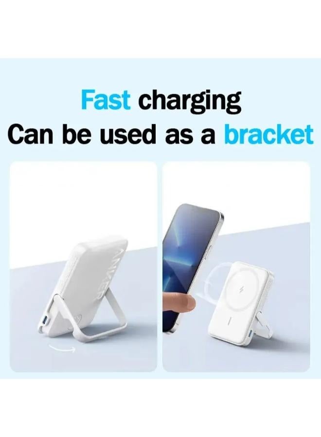 5000 mAh Power Bank 322 MagGo 5000mAh MagSafe Battery Portable Charger A1618 White