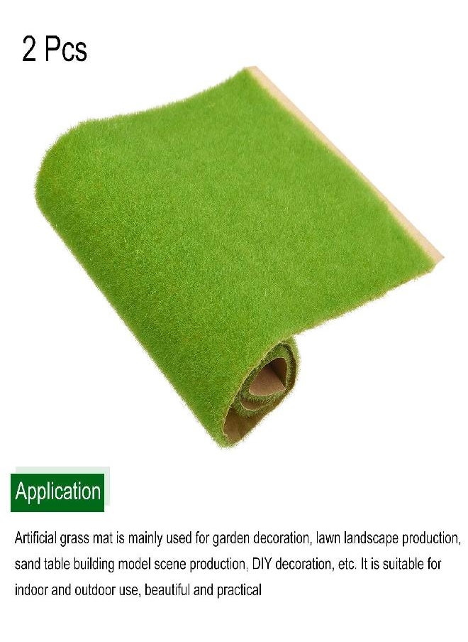 MECCANIXITY Artificial Model Grass Mat 2pcs 3
