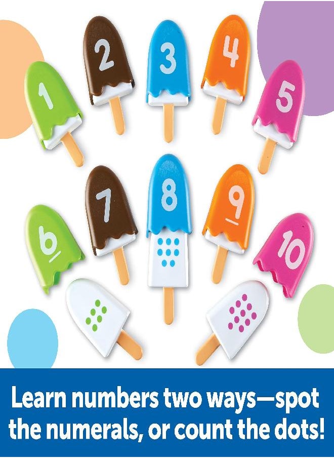 Learning Resources Smart Snacks Number Pops - 20 Pieces, Ages 2+,Toddler Number Learning Toys, Preschool Math Games, Fine Motor Toys, Numbers for Kids