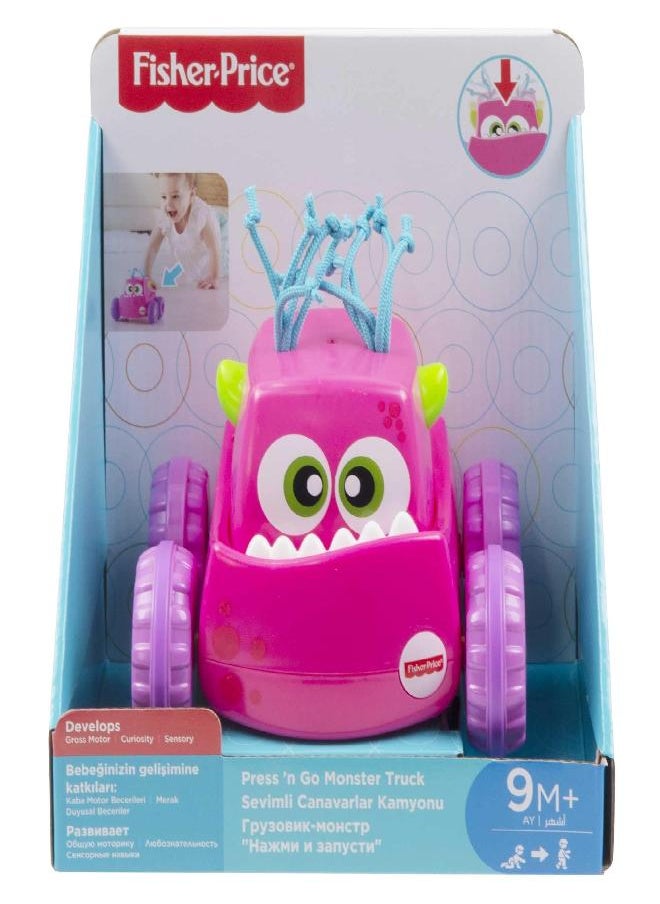 Fisher-Price Press 'n Go Monster Truck, Pink