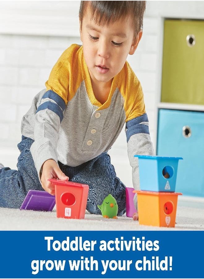 Learning Resources Peek-a-Bird Learning Buddies - 15 Pieces, Age 18 Months+ Toddler Learning Activities, Preschool Toys, Educational Toy for Color Teaching