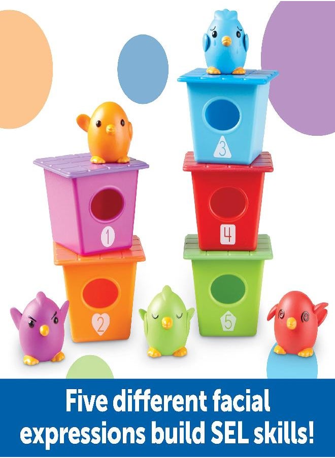 Learning Resources Peek-a-Bird Learning Buddies - 15 Pieces, Age 18 Months+ Toddler Learning Activities, Preschool Toys, Educational Toy for Color Teaching