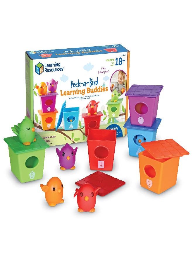 Learning Resources Peek-a-Bird Learning Buddies - 15 Pieces, Age 18 Months+ Toddler Learning Activities, Preschool Toys, Educational Toy for Color Teaching