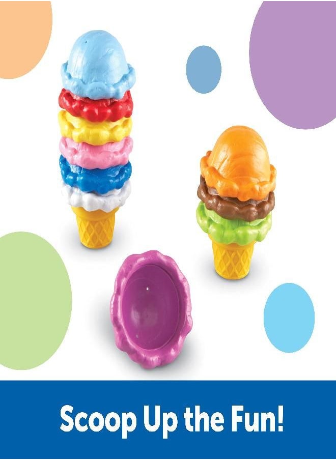 Learning Resources Smart Snacks Rainbow Color Cones - 12 Pieces, Ages 18+ months Toddler Pretend Play Toys, Fine Motor Skills Toys, Preschool Learning Toys