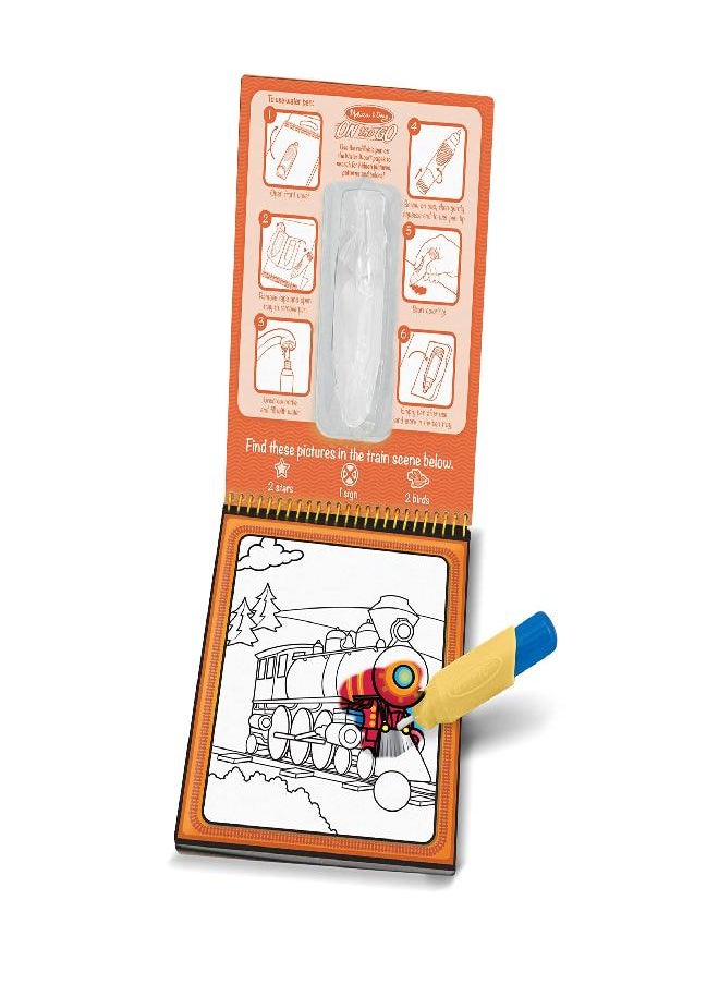 Melissa & Doug On the Go Water Wow! Reusable Water-Reveal Activity Pad - Vehicles - Stocking Stuffers, Mess Free Coloring Books For Toddlers Ages 3+, Travel Toys
