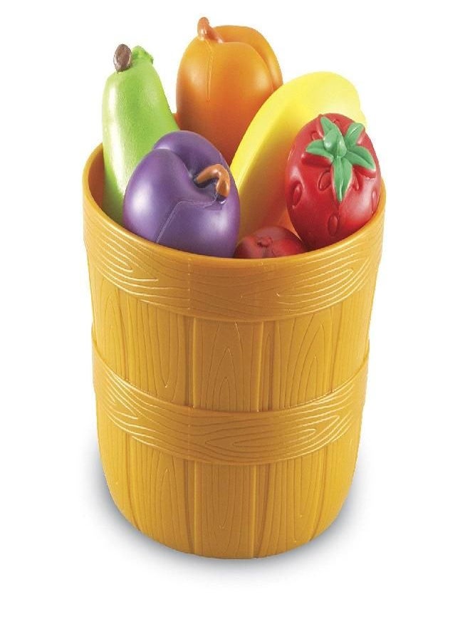 Learning Resources New Sprouts Bushel of Fruit - 10 Pieces, Ages 18+ months Toddler Learning Toys, Pretend Play Food for Toddlers, Kitchen Toys