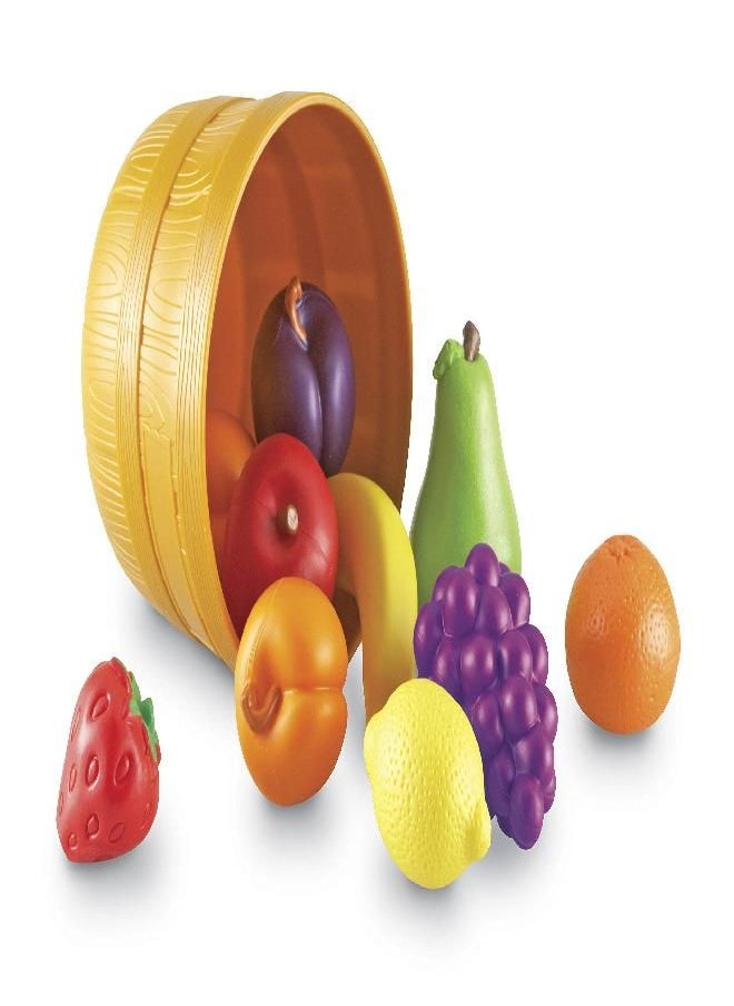 Learning Resources New Sprouts Bushel of Fruit - 10 Pieces, Ages 18+ months Toddler Learning Toys, Pretend Play Food for Toddlers, Kitchen Toys