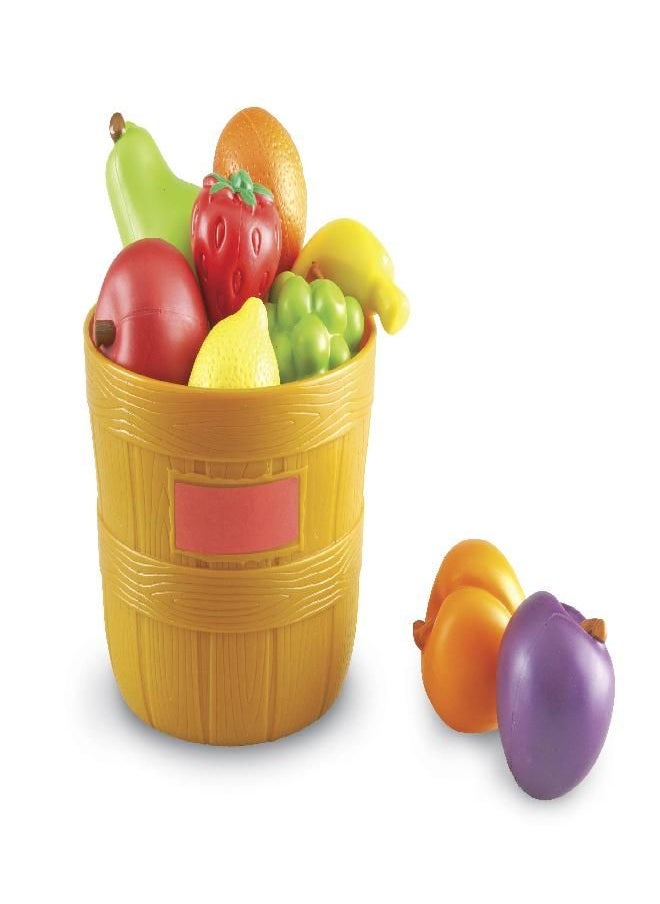Learning Resources New Sprouts Bushel of Fruit - 10 Pieces, Ages 18+ months Toddler Learning Toys, Pretend Play Food for Toddlers, Kitchen Toys