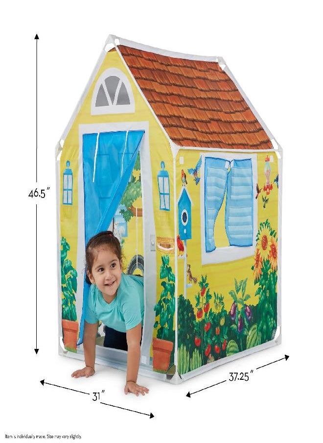 Melissa & Doug Cozy Cottage Fabric Play Tent and Storage Tote