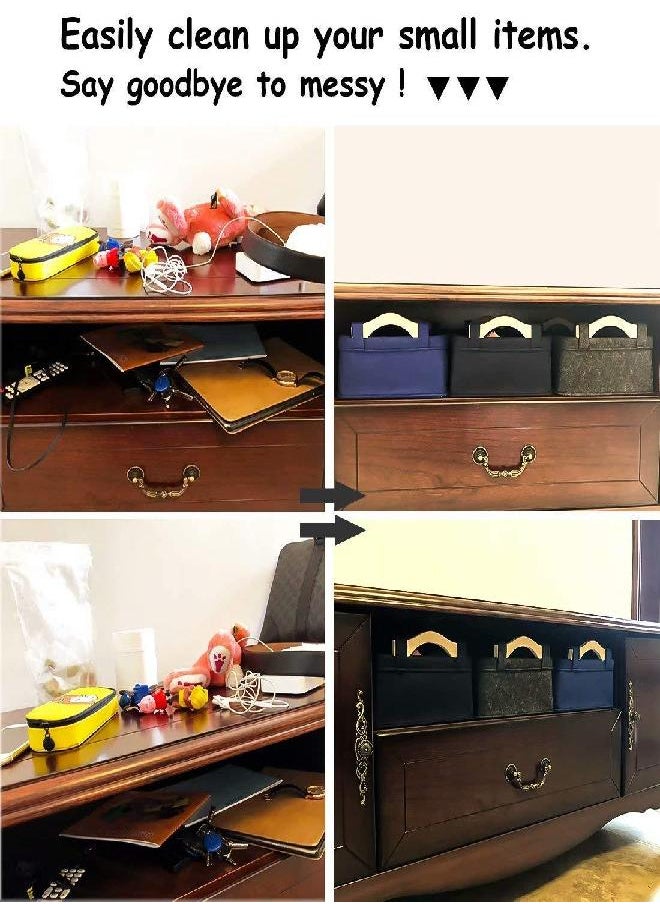 KWLET Small Basket Gray Storage Baskets for Shelves Fabric Storage Bins for Living Room Kitchen Playroom Bathroom Toilet Dorm Narrow Storage Basket Organizer Decorative Basket