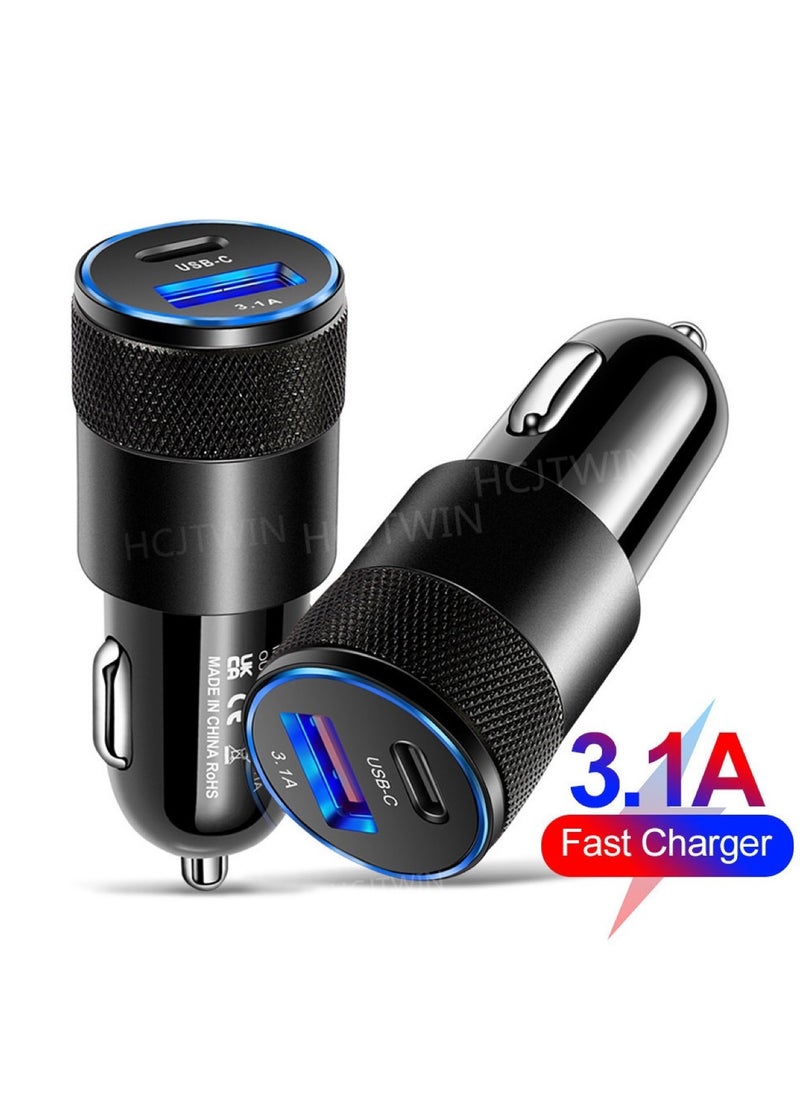 New aluminum alloy PD/USB car charger Super fast charging socket Stable charging Exquisite appearance