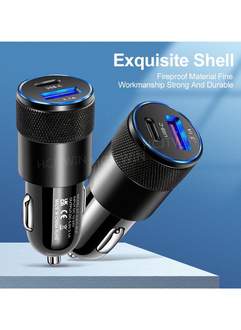 New aluminum alloy PD/USB car charger Super fast charging socket Stable charging Exquisite appearance