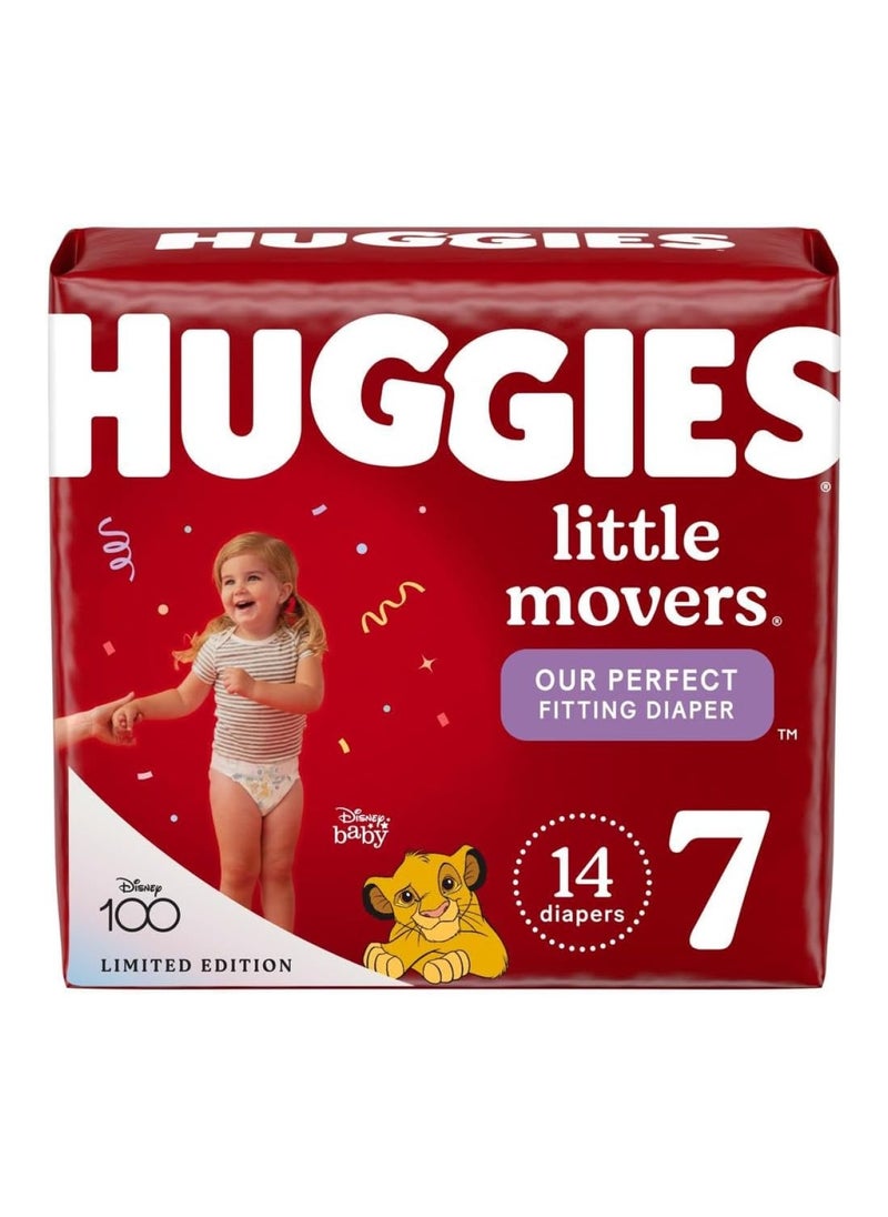 Baby Diapers Size 7 (41+ Lbs), 14 Ct, Little Movers