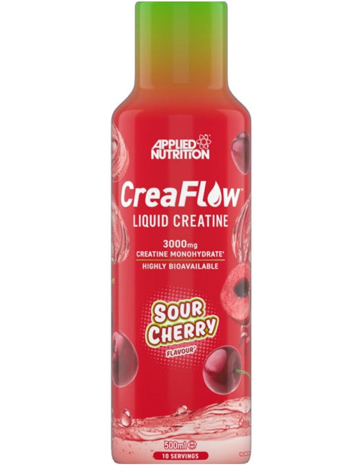 Creaflow Liquid Creatine Support Muscle Growth Sour Cherry 500 ML