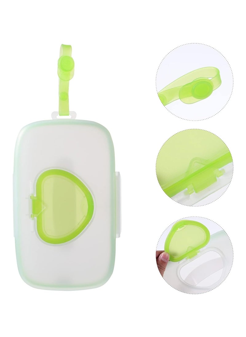 1Pcs Portable Wet Wipe Container For Travel Home Office Cars Green