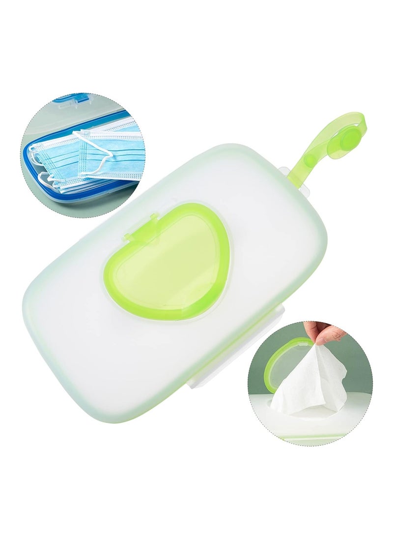 1Pcs Portable Wet Wipe Container For Travel Home Office Cars Green