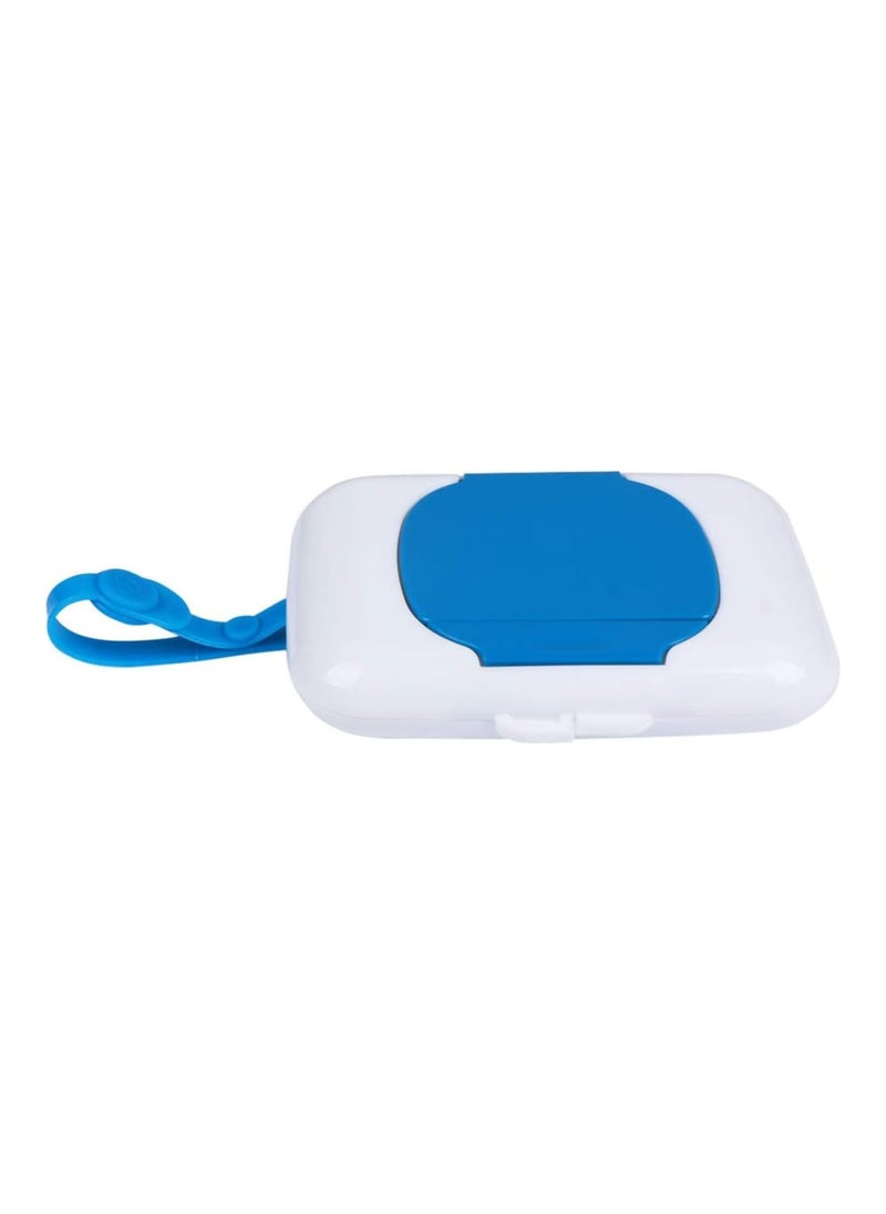 Wet Wipe Box Portable Refillable Baby Wipes Dispenser Holder Wipes Carrying Case For Travel Home Office (Blue)