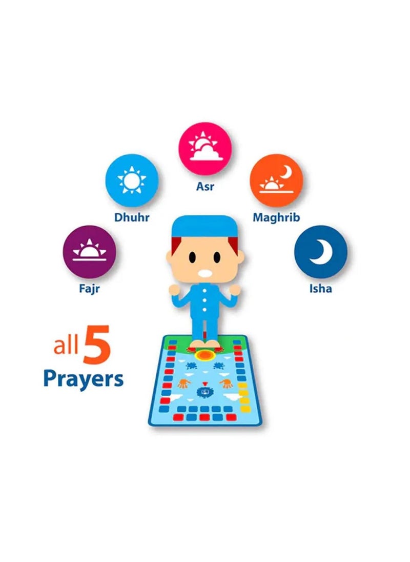 Electronic Kids Educational Prayer Mat - Interactive Learning and Fun for Children, Electronic Muslim Islamic Prayer Mat for Kids, Prayer Rug for Kids