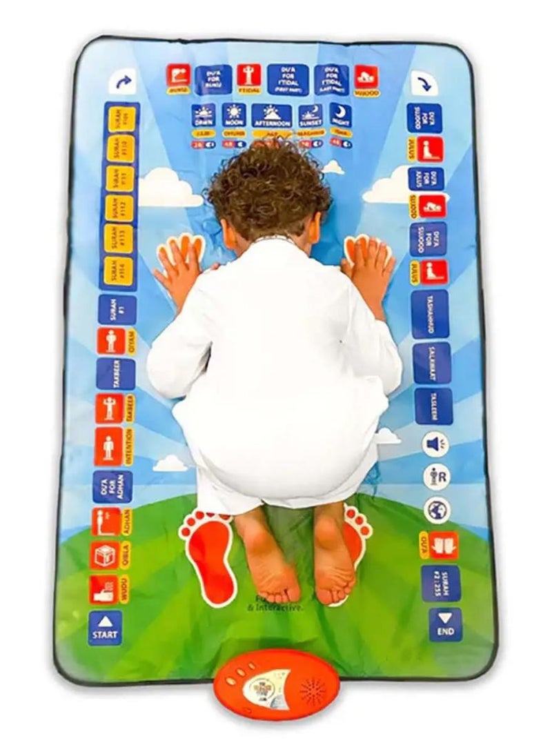 Electronic Kids Educational Prayer Mat - Interactive Learning and Fun for Children, Electronic Muslim Islamic Prayer Mat for Kids, Prayer Rug for Kids