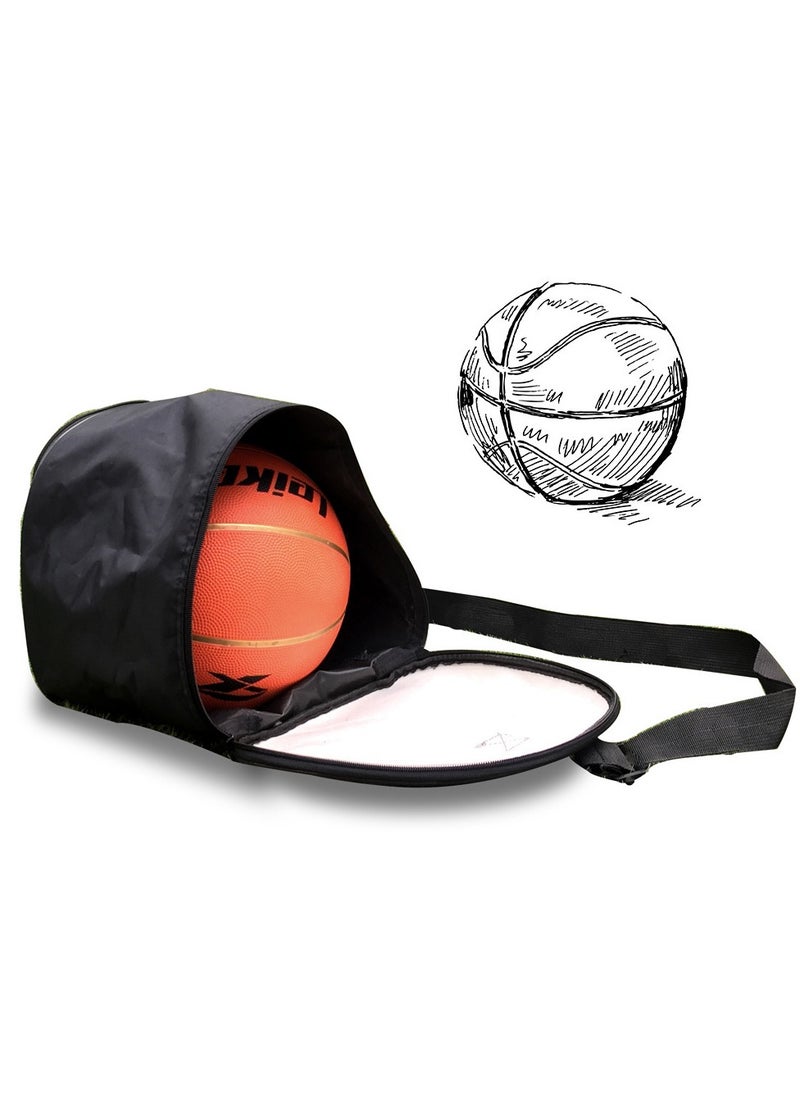 Large Capacity Basketball Bag Basketball Bag Sports Leather Basketball Storage Bag