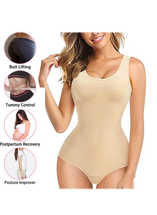 Full Body Shaper, Bodysuit for Women Tummy Control Lift Compression Garment, Body Slim Shapewear，Round NeckWaist Trainer Bodysuit, Suitable for Daily Life and Exercise #XL/XXL