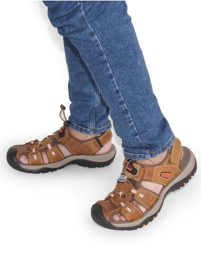 Double Buckle Summer Men's Beach Sandals Hiking Outdoor Flat Shoes Big Size 40-45