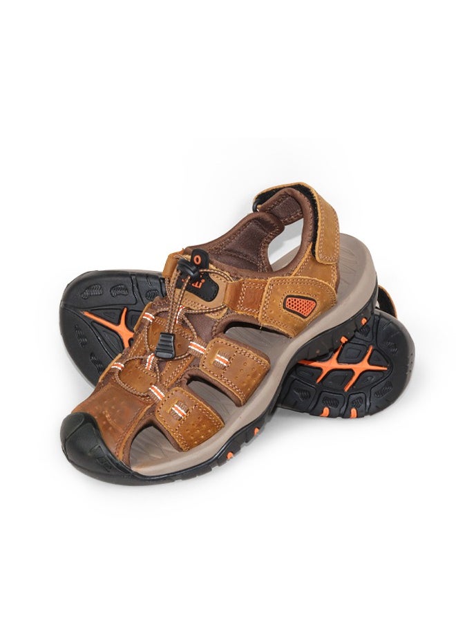 Double Buckle Summer Men's Beach Sandals Hiking Outdoor Flat Shoes Big Size 40-45