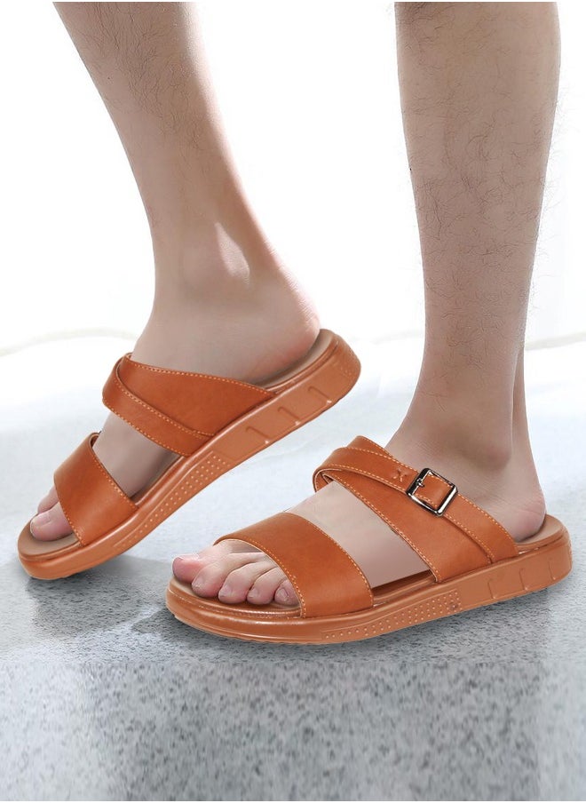 Summer Slippers Genuine Leather Mens Sandals Slippers Classic Casual Shoes