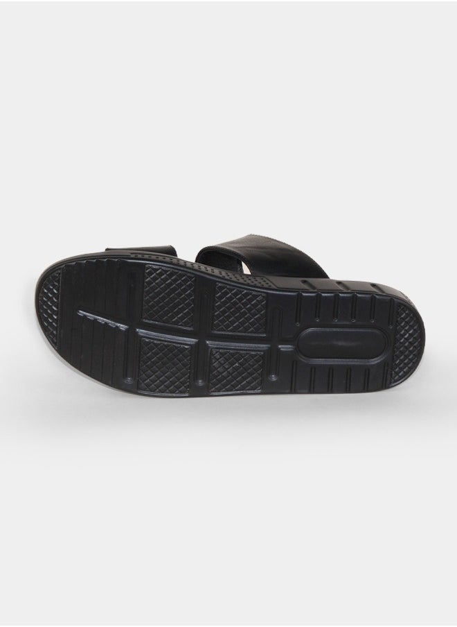 High Quality Men Sandals Leather Slippers Breathable and Durable Outdoor Man Black Luxury Slippers