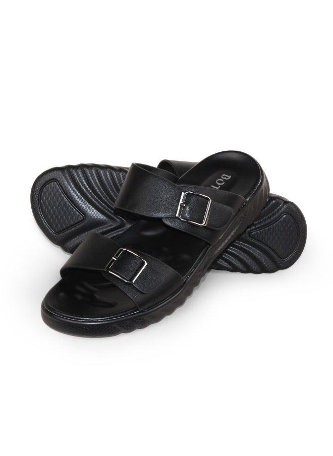 Men's Genuine Pu Leather Comfortable Non-slip Slippers Top Grade Soft Outsole Comfortable Sandals