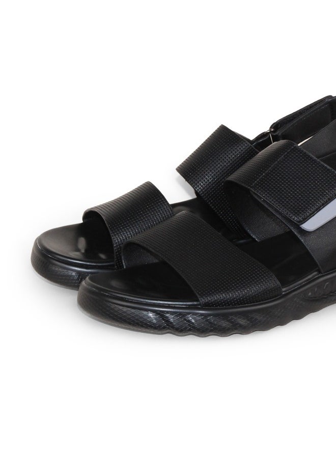 Men's Luxury Genuine Leather Anti-Slippery Slip-On Sandals with Buckle Strap Comfortable Slippers