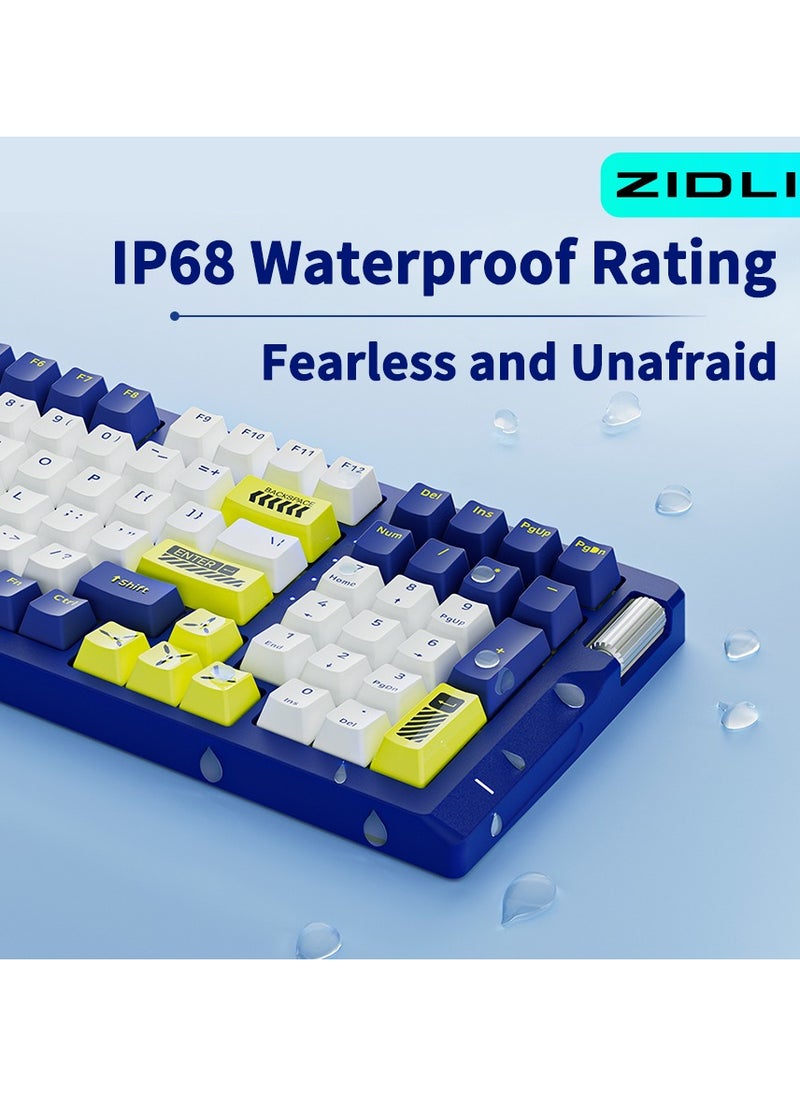 ZIDLI K98 Mechanical Keyboard - RGB Lighting, Optical Switches (Linear/Tactile), PBT Keycaps, IP68 Waterproof/Dustproof, 6 Versions Available