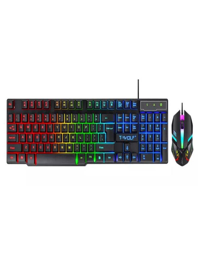 RGB Gaming Keyboard Mouse With Headset Mouse Pad For Pc Laptop Computer Gaming