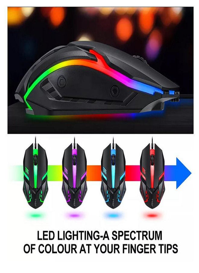 RGB Gaming Keyboard Mouse With Headset Mouse Pad For Pc Laptop Computer Gaming